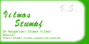 vilmos stumpf business card